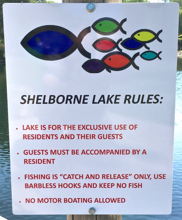 Lake Rules Shelborne Homeowners Association